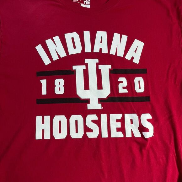 Indiana Hoosiers Long Sleeve Shirt Extra Large Red  Adidas NCAA Basketball XL - Picture 2 of 9